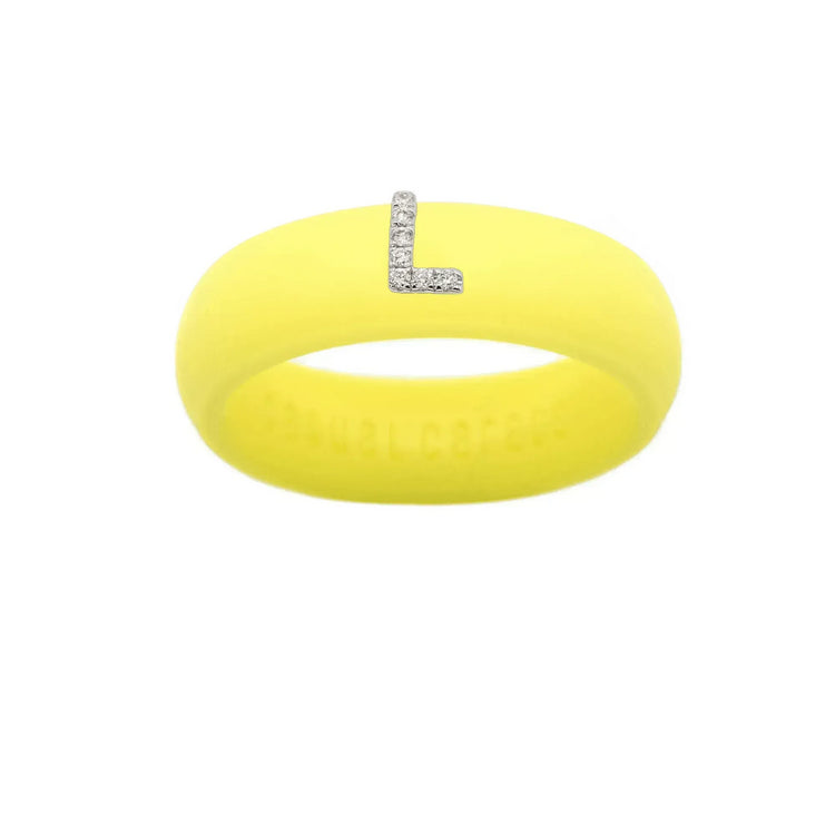 “L” Diamond Initial - Size 6