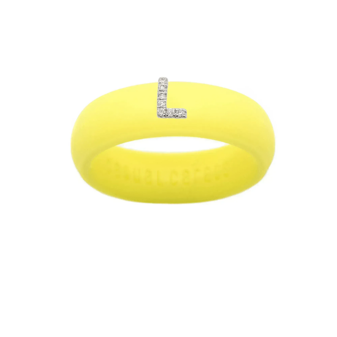 “L” Diamond Initial - Size 6
