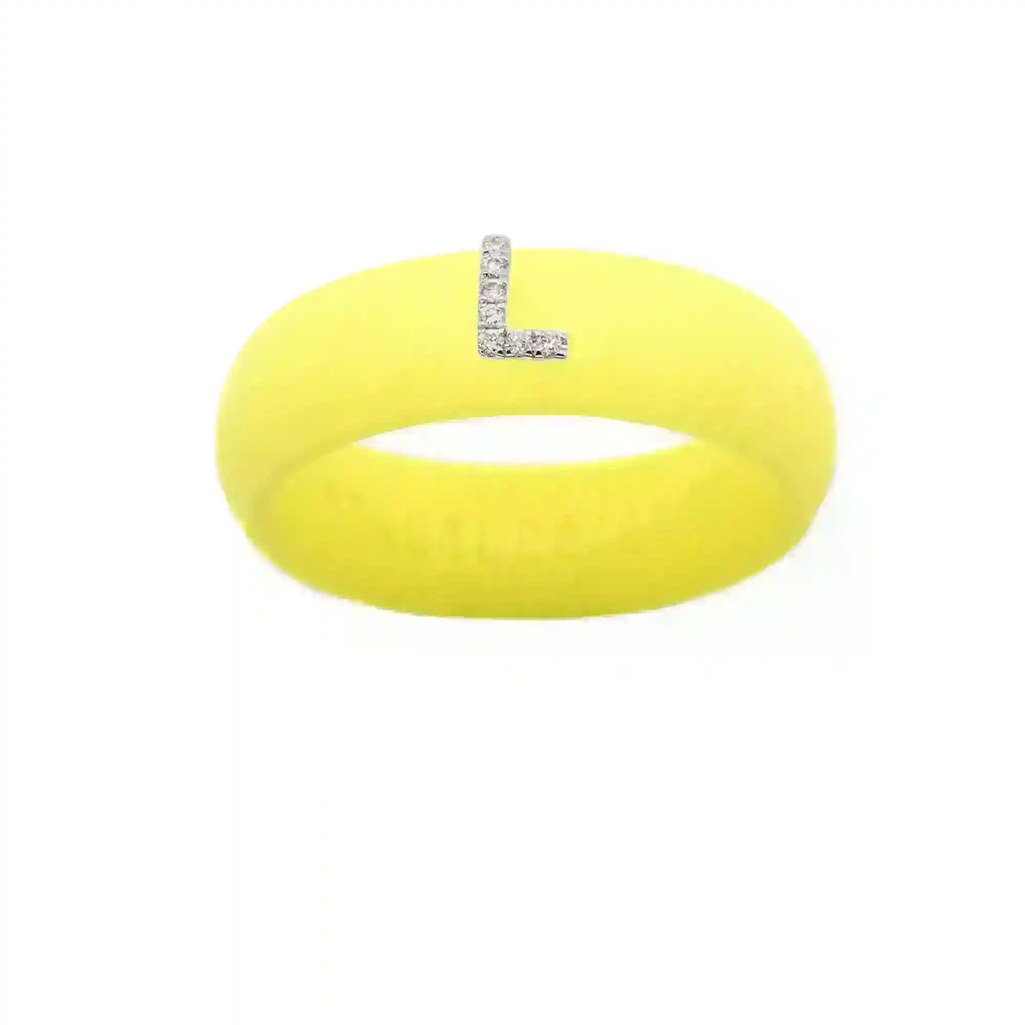 “L” Diamond Initial - Size 6