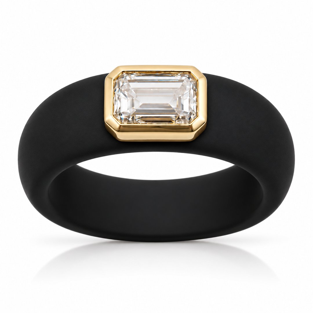 Large Emerald Cut Lab-Grown Diamond Ring