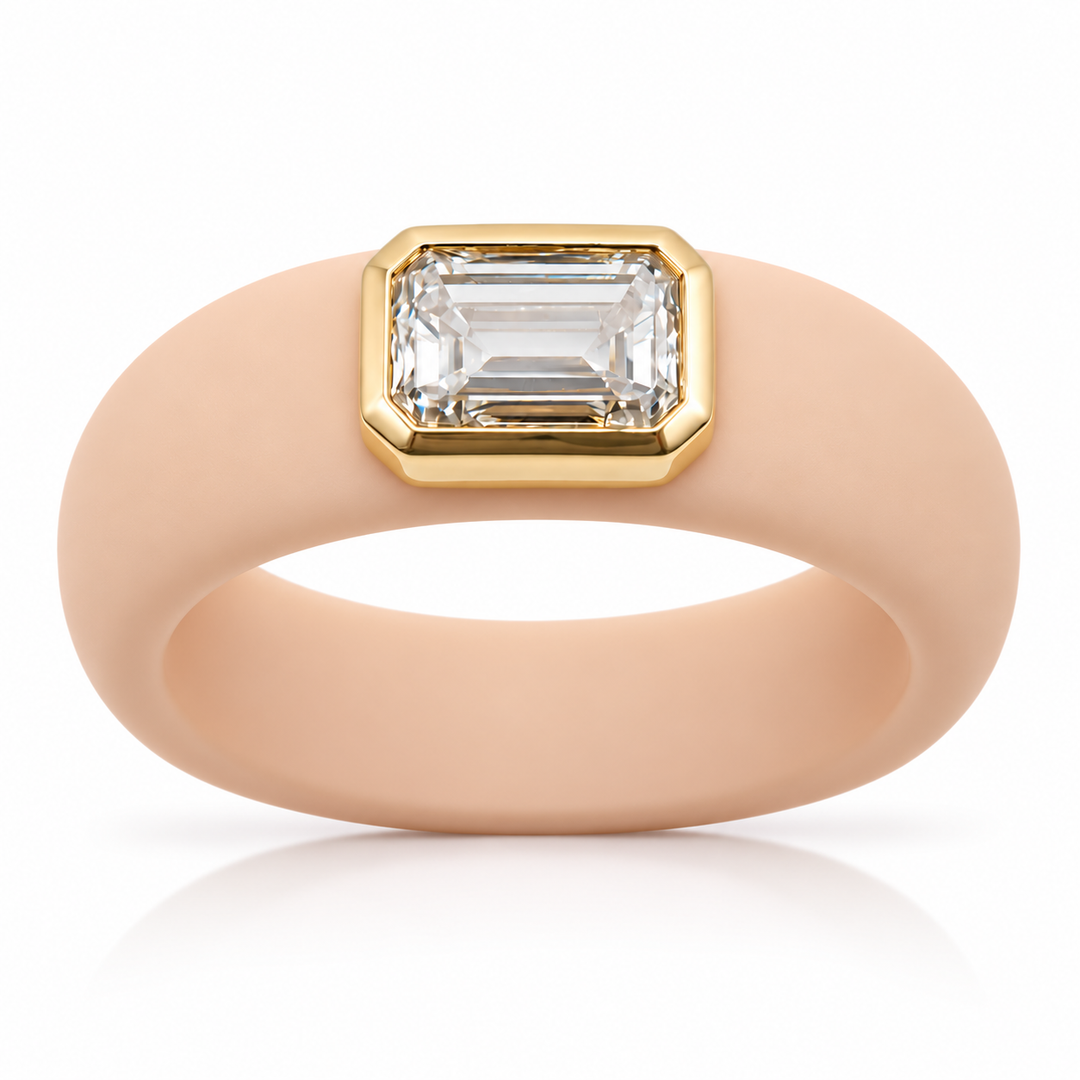 Large Emerald Cut Lab-Grown Diamond Ring