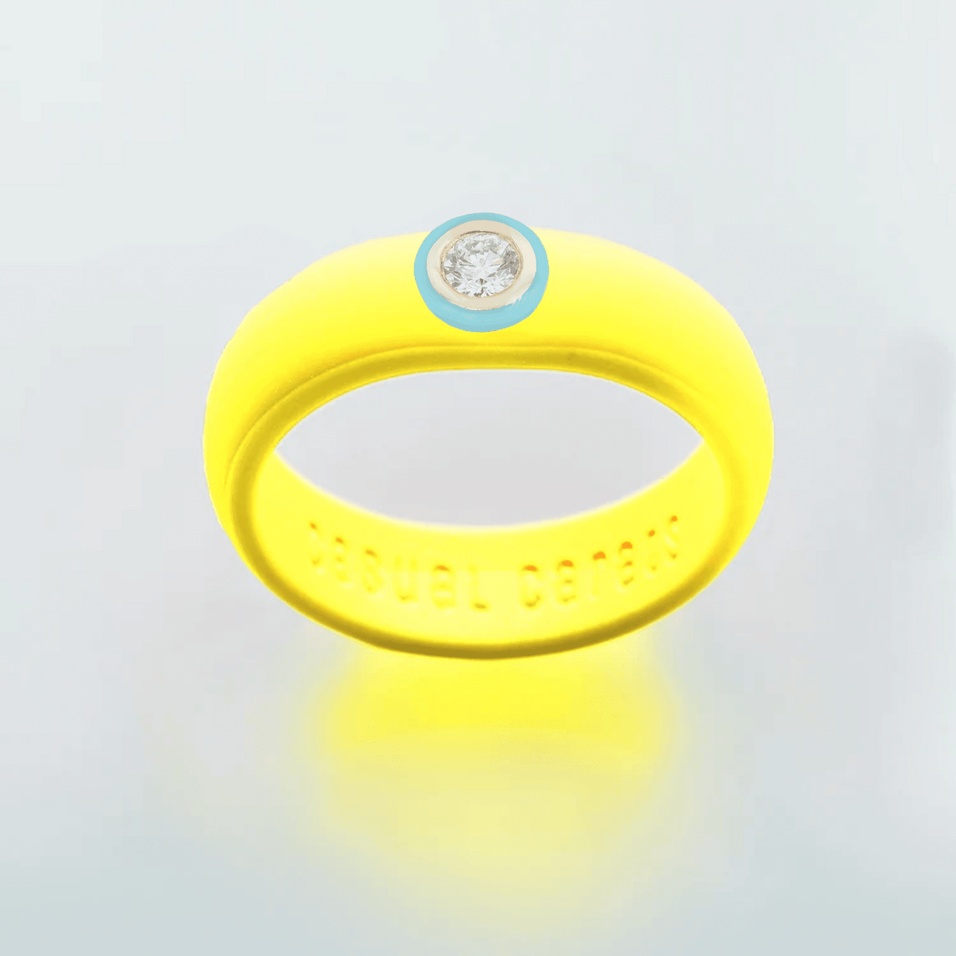 14K Powder Blue Ceramic Bezel