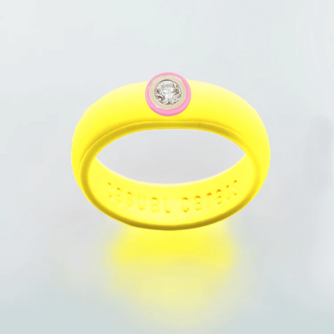 14K Bubble Gum Ceramic Bezel