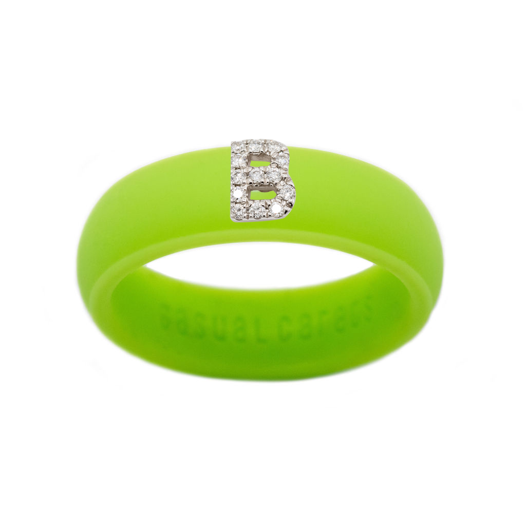 “B” Diamond Initial - Size 4