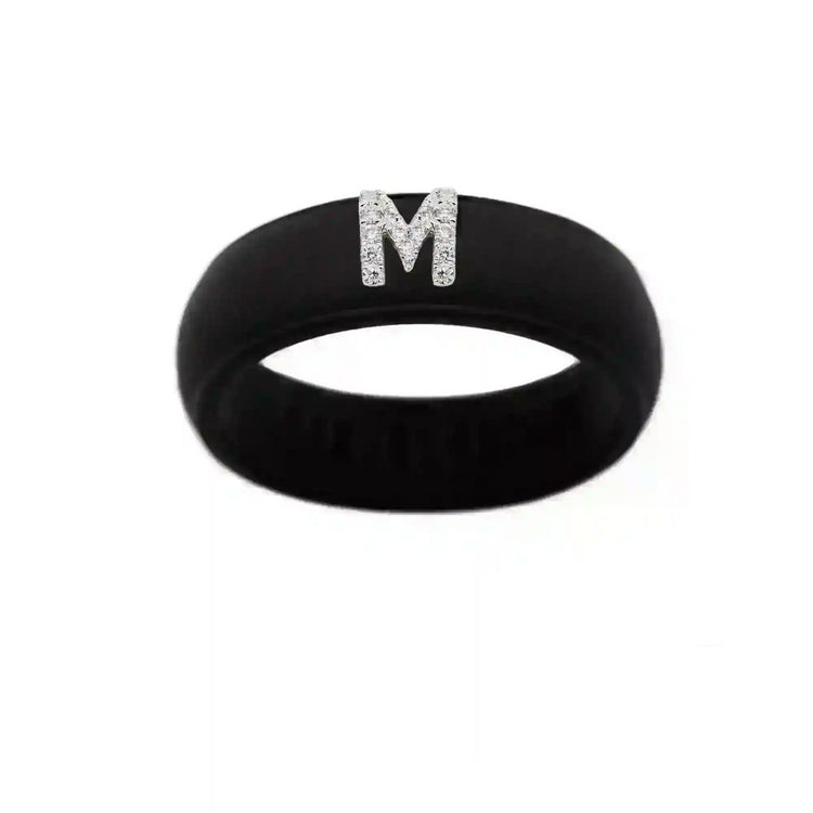 “M” Diamond Initial - Size 5