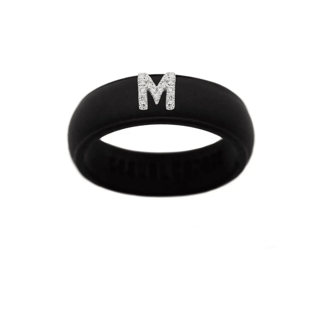 “M” Diamond Initial - Size 9