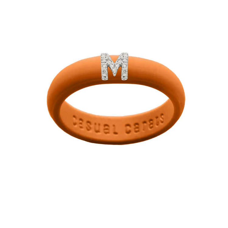 “M” Diamond Initial - Size 9