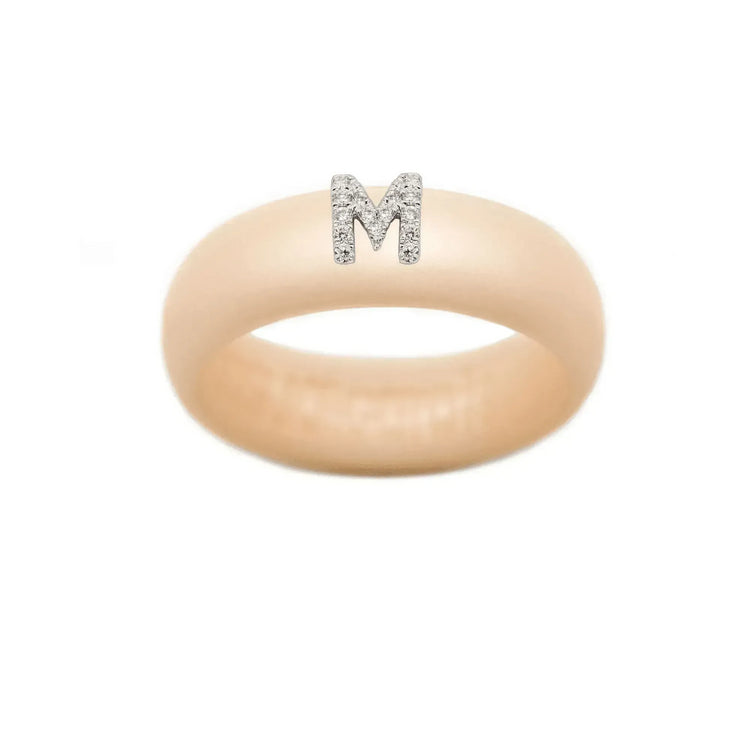 “M” Diamond Initial - Size 9