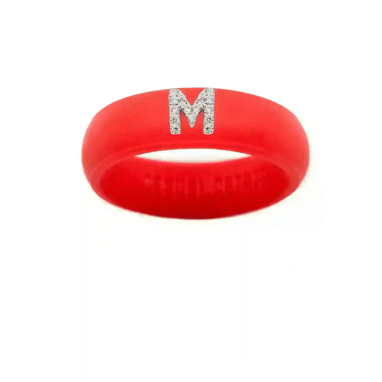“M” Diamond Initial - Size 5