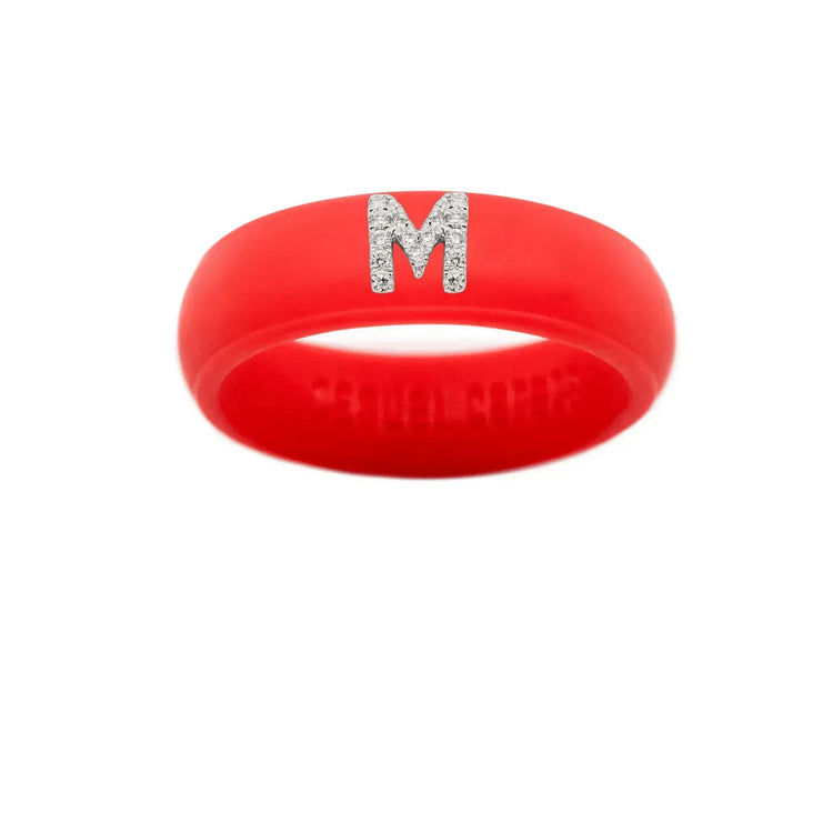 “M” Diamond Initial - Size 9