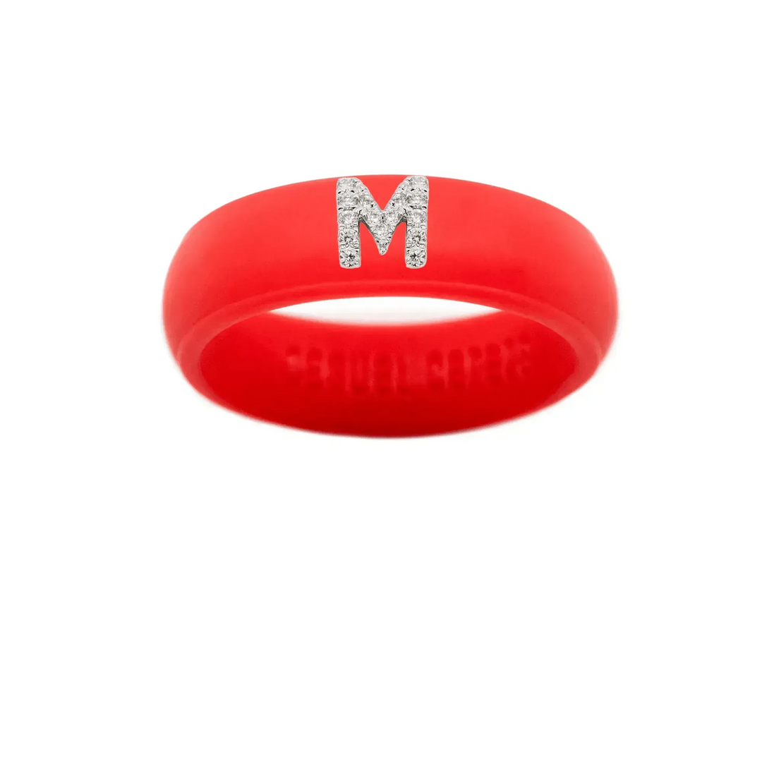 “M” Diamond Initial - Size 9