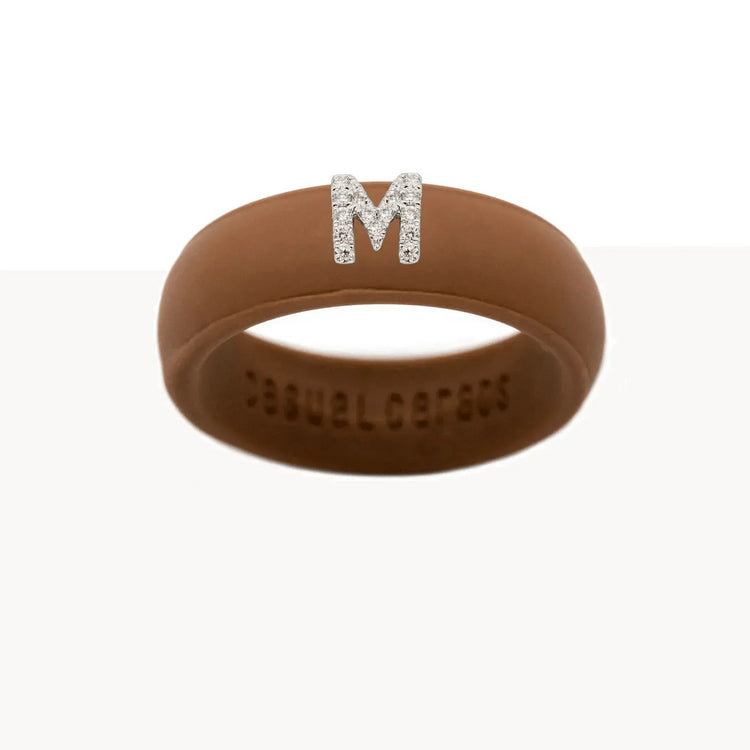 “M” Diamond Initial - Size 9