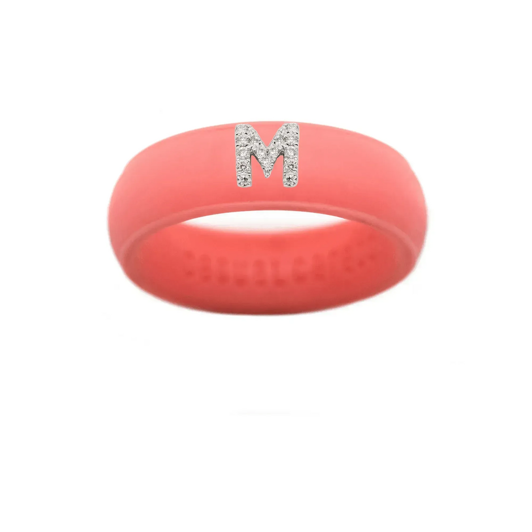 “M” Diamond Initial - Size 9