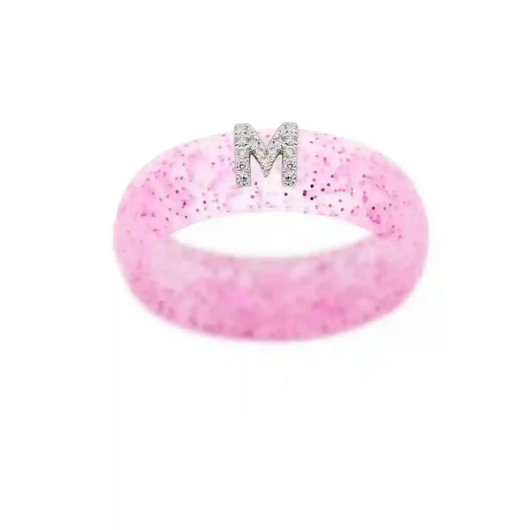 “M” Diamond Initial - Size 5