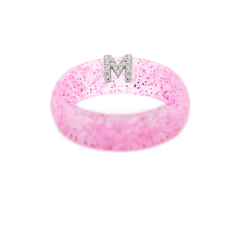 “M” Diamond Initial - Size 9