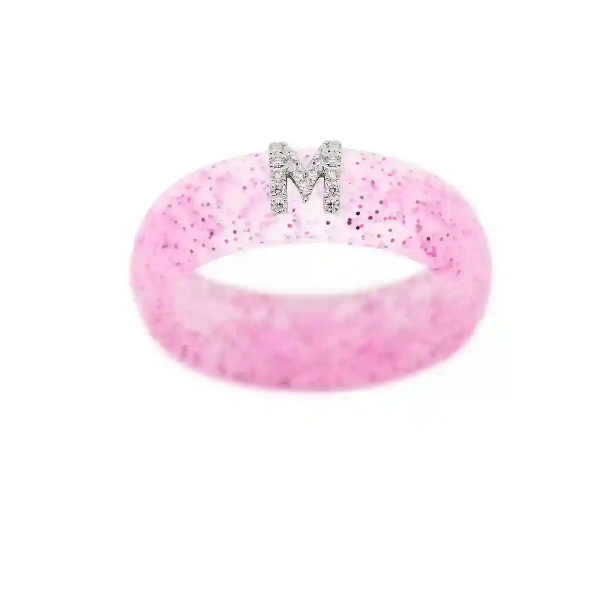 “M” Diamond Initial - Size 6