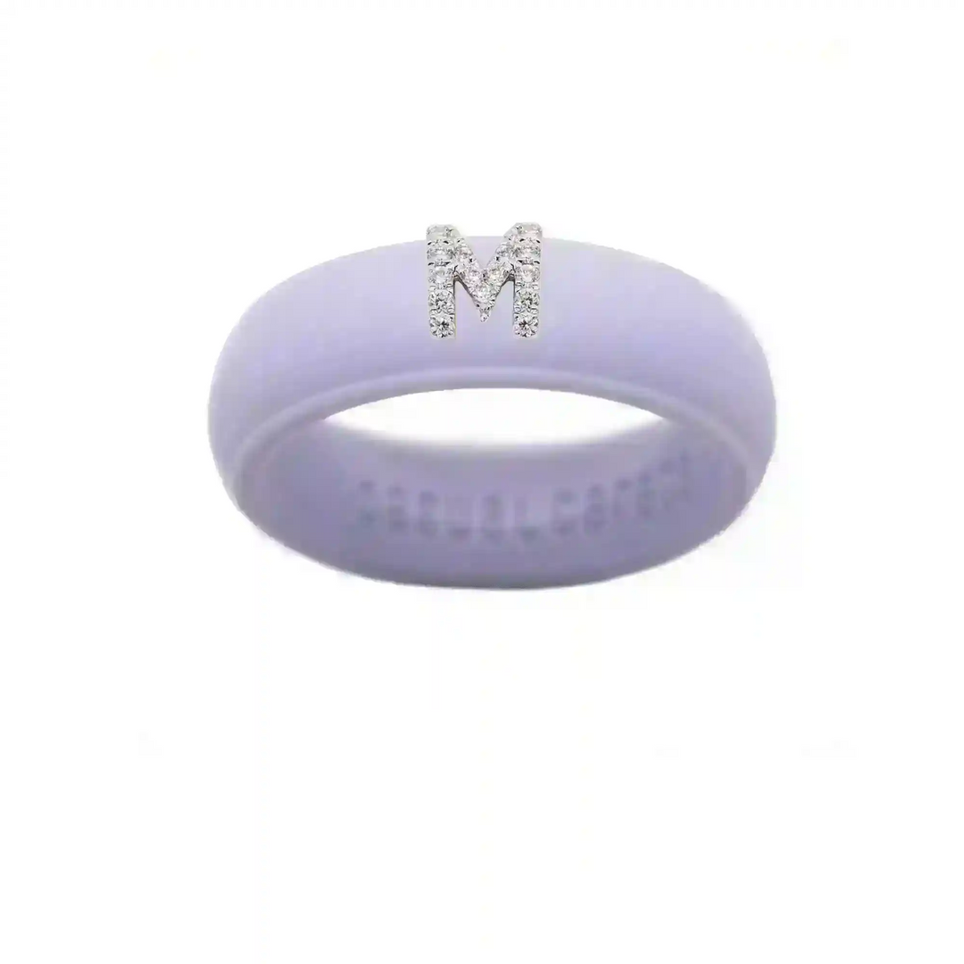“M” Diamond Initial - Size 5