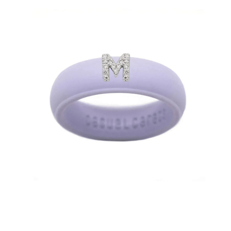 “M” Diamond Initial - Size 8