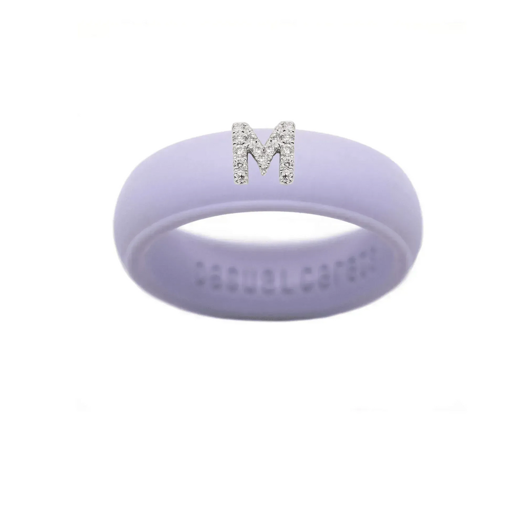 “M” Diamond Initial - Size 8