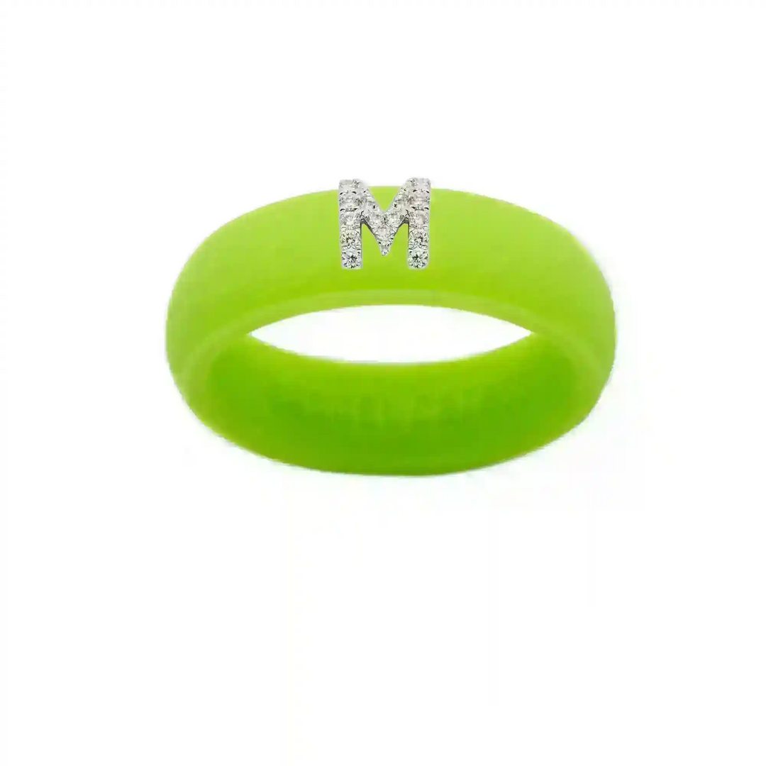 “M” Diamond Initial - Size 5