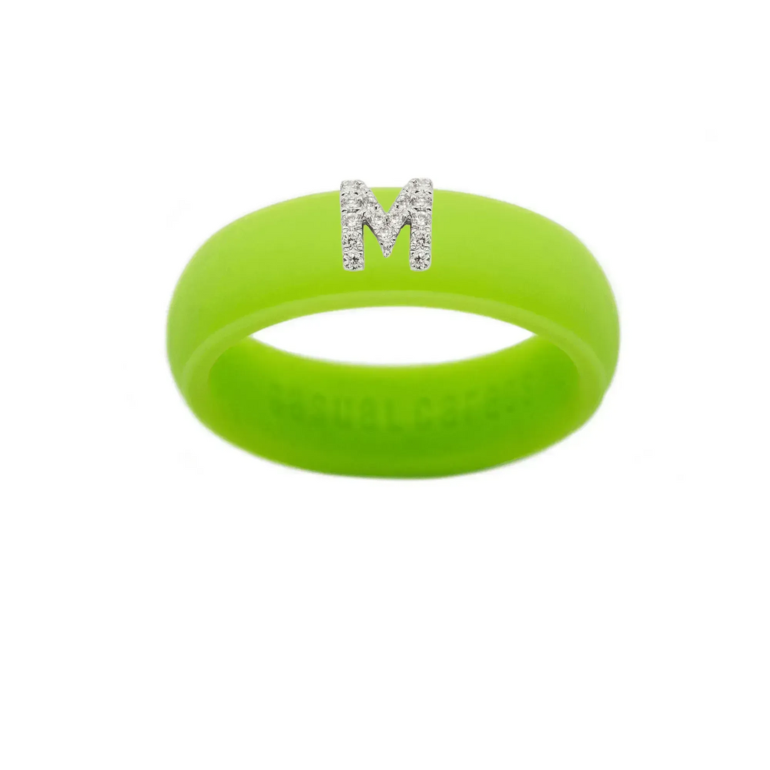 “M” Diamond Initial - Size 9