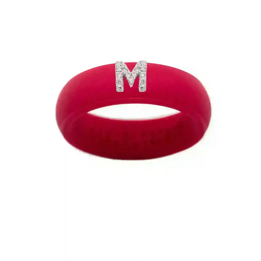 “M” Diamond Initial - Size 5
