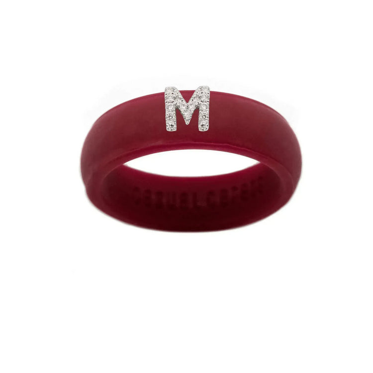“M” Diamond Initial - Size 9