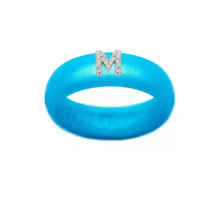 “M” Diamond Initial - Size 5