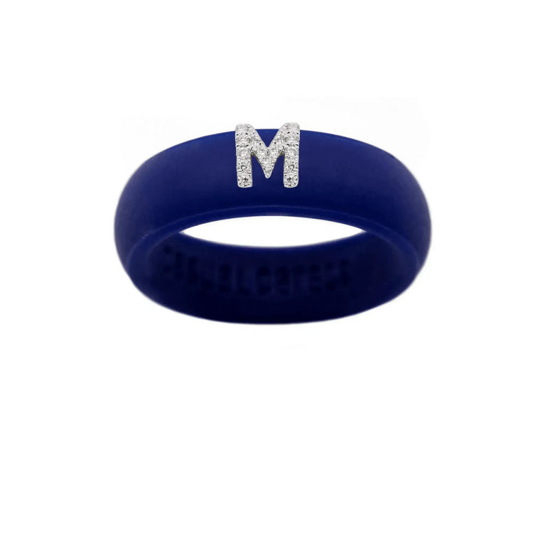 “M” Diamond Initial - Size 8