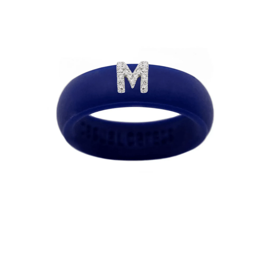“M” Diamond Initial - Size 8