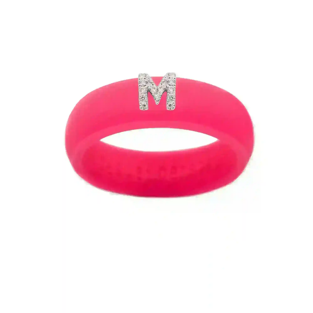 “M” Diamond Initial - Size 5