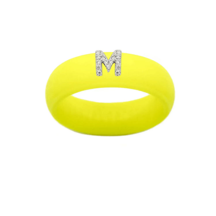 “M” Diamond Initial - Size 9