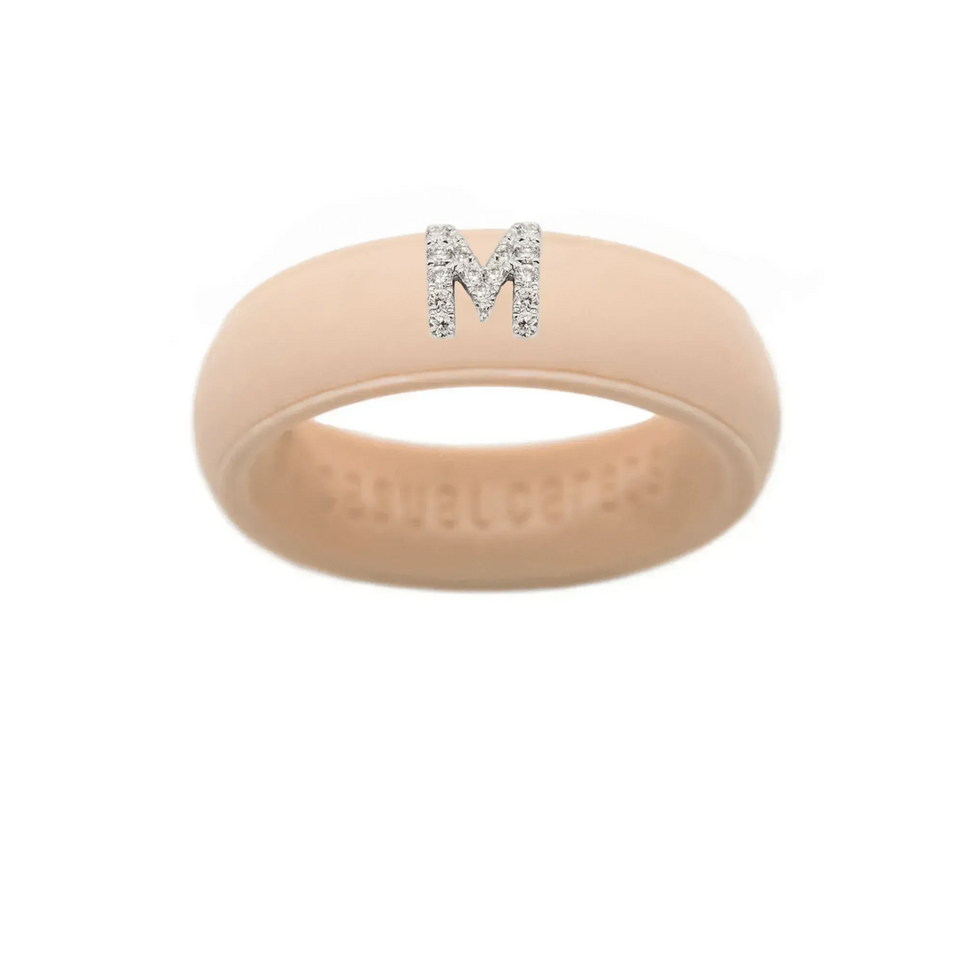 “M” Diamond Initial - Size 9