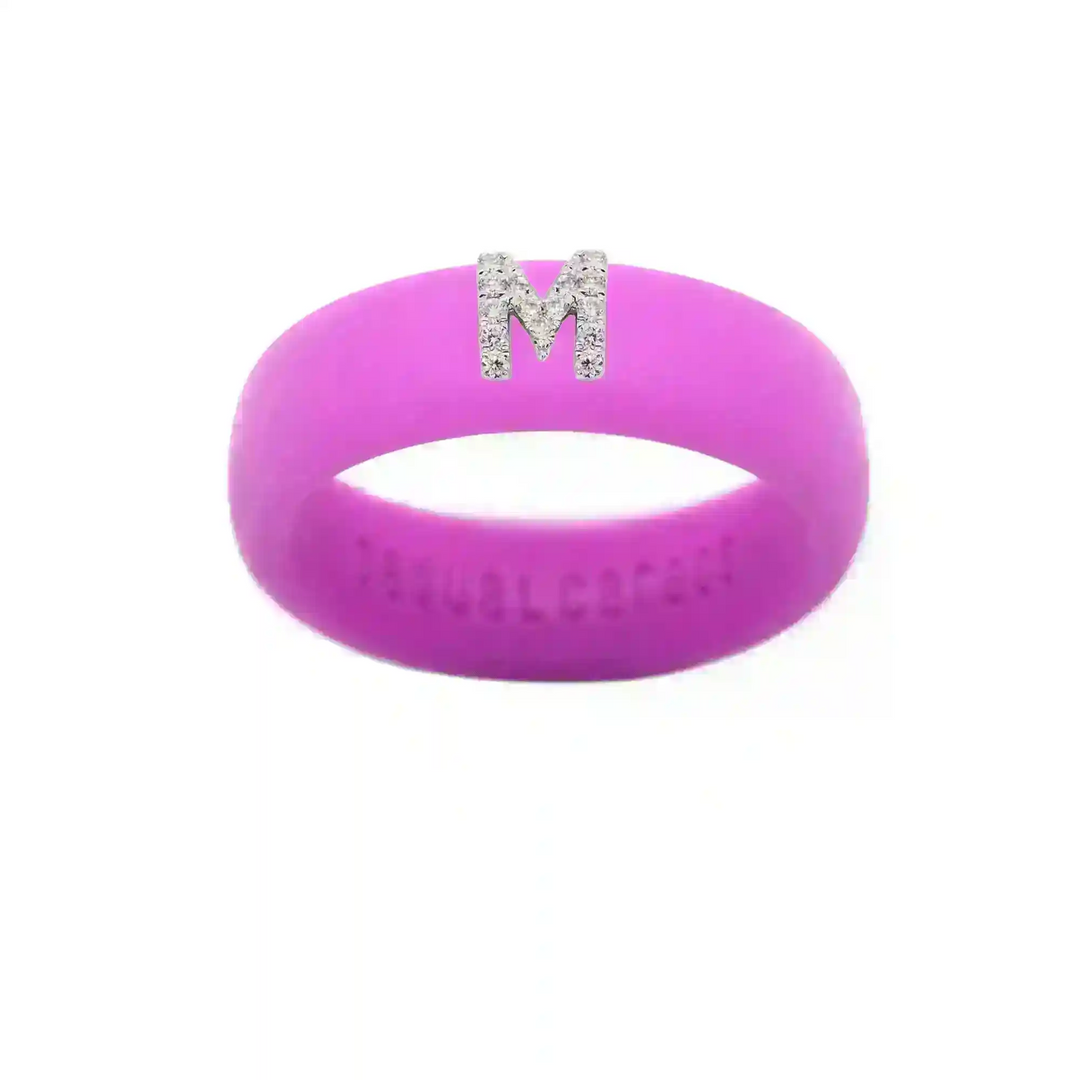 “M” Diamond Initial - Size 5