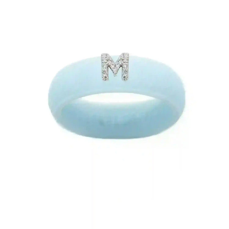 “M” Diamond Initial - Size 5