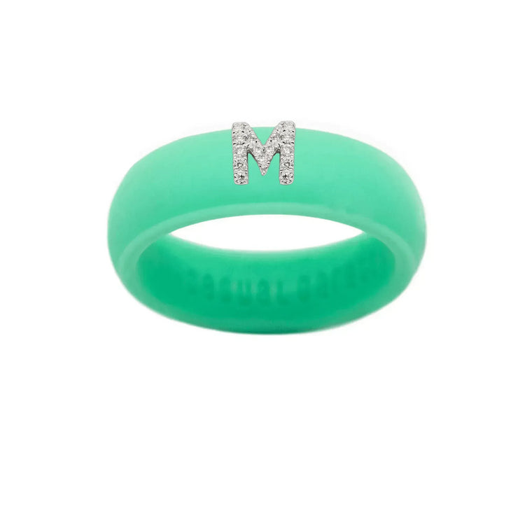 “M” Diamond Initial - Size 9