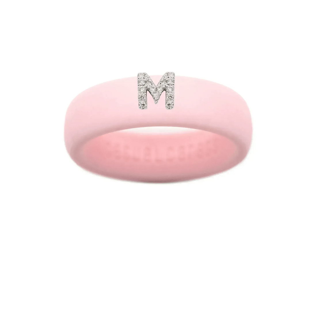 “M” Diamond Initial - Size 9