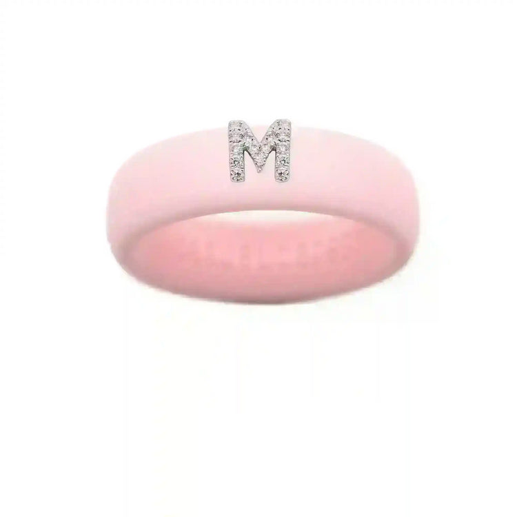 “M” Diamond Initial - Size 5