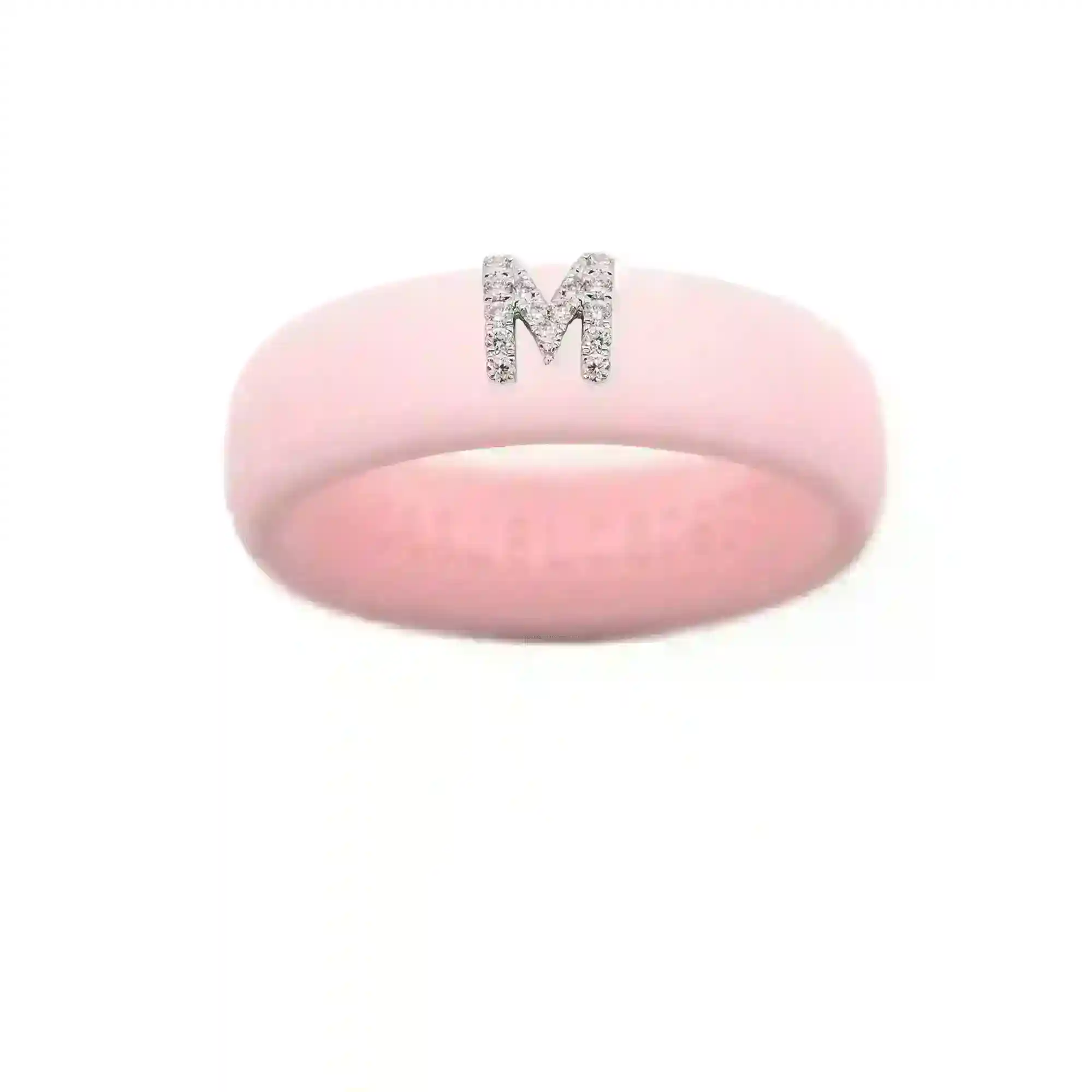 “M” Diamond Initial - Size 7