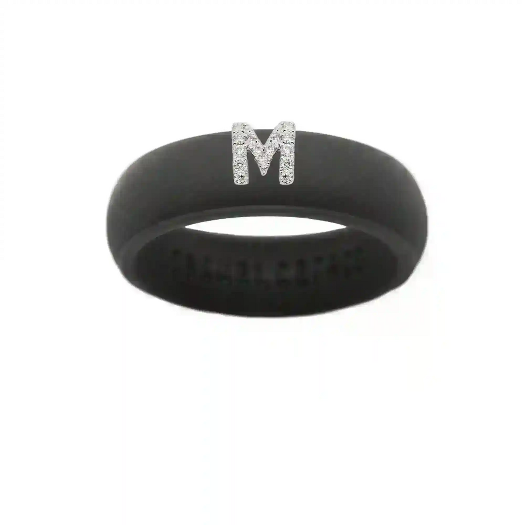 “M” Diamond Initial - Size 5