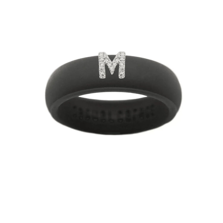“M” Diamond Initial - Size 9