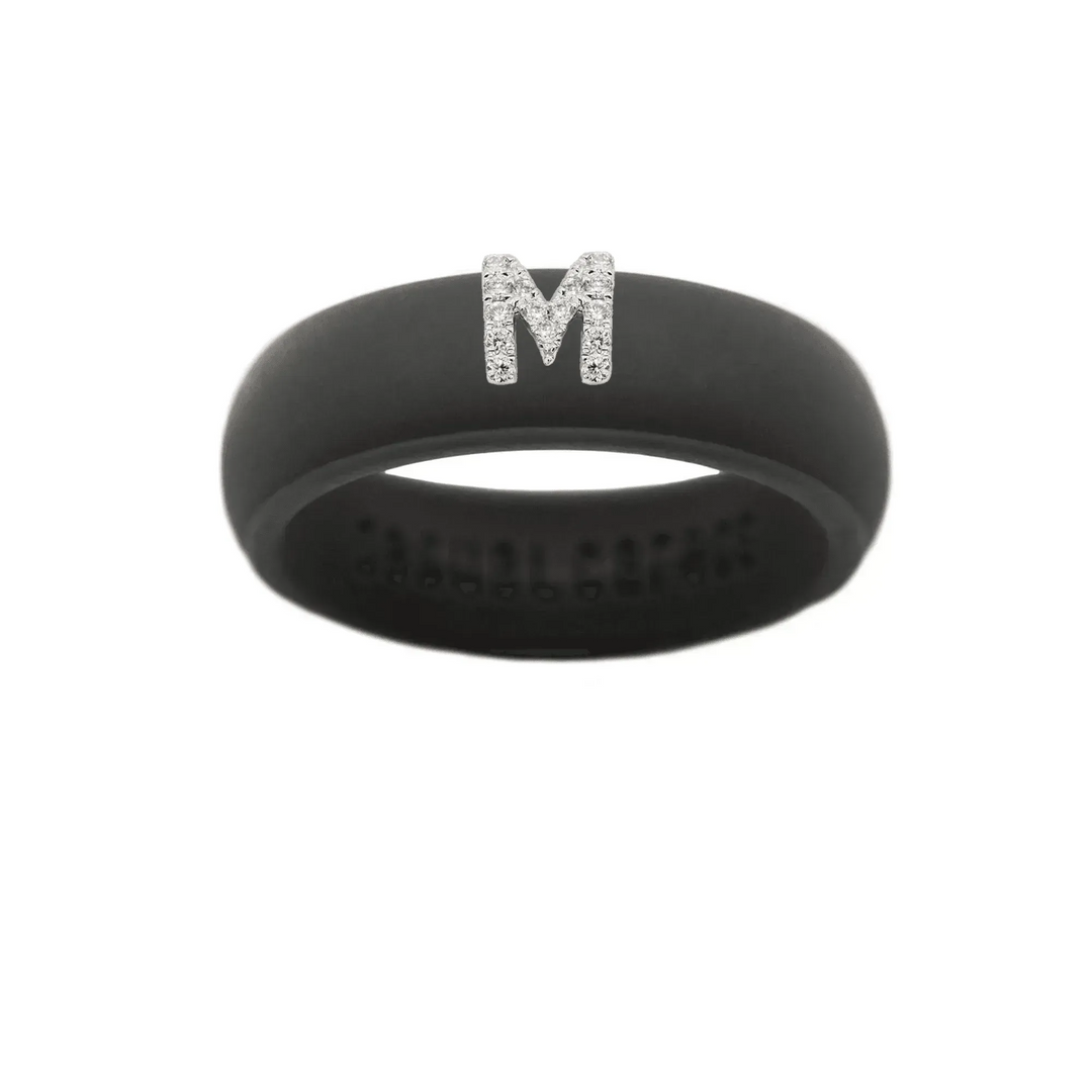 “M” Diamond Initial - Size 9
