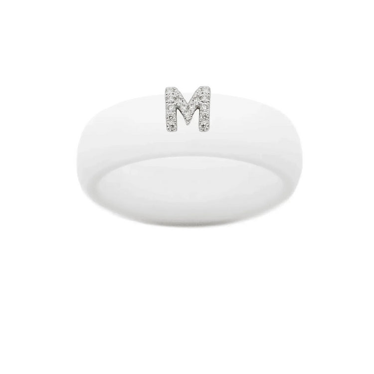 “M” Diamond Initial - Size 9