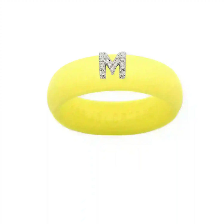 “M” Diamond Initial - Size 5