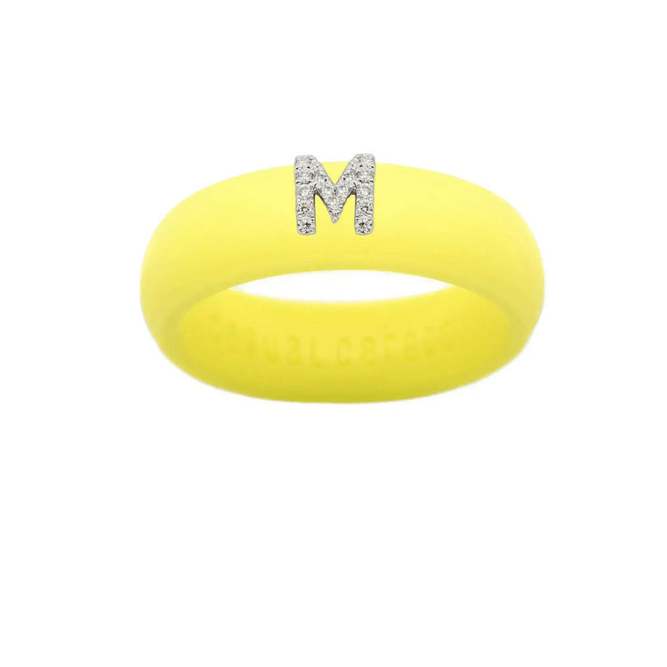“M” Diamond Initial - Size 9