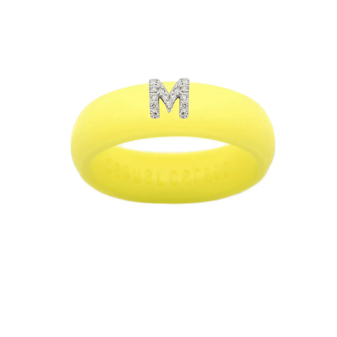 “M” Diamond Initial - Size 9