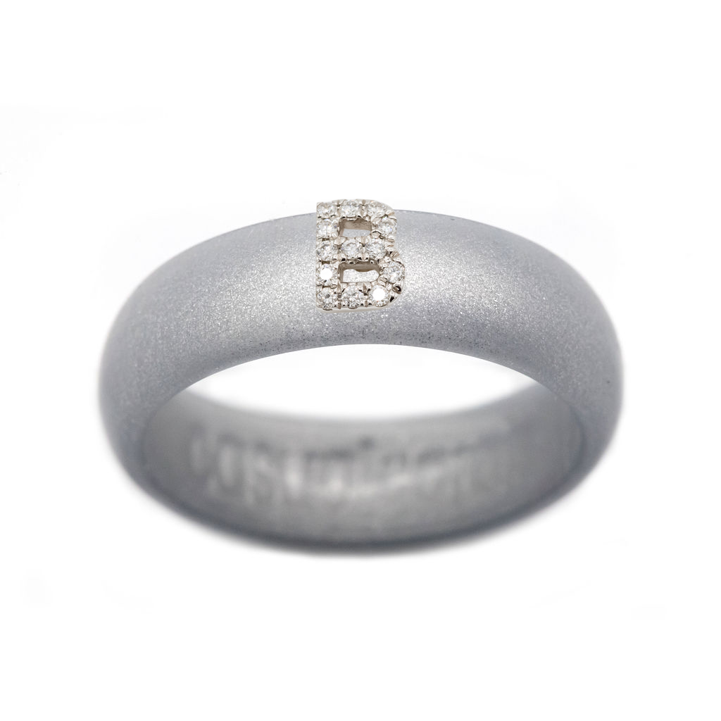 “B” Diamond Initial - Size 4