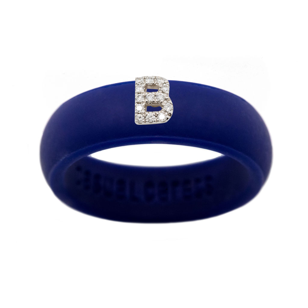 “B” Diamond Initial - Size 4