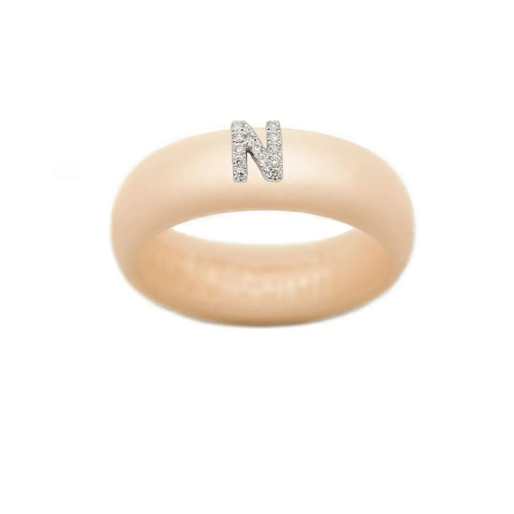 “N” Diamond Initial - Size 8