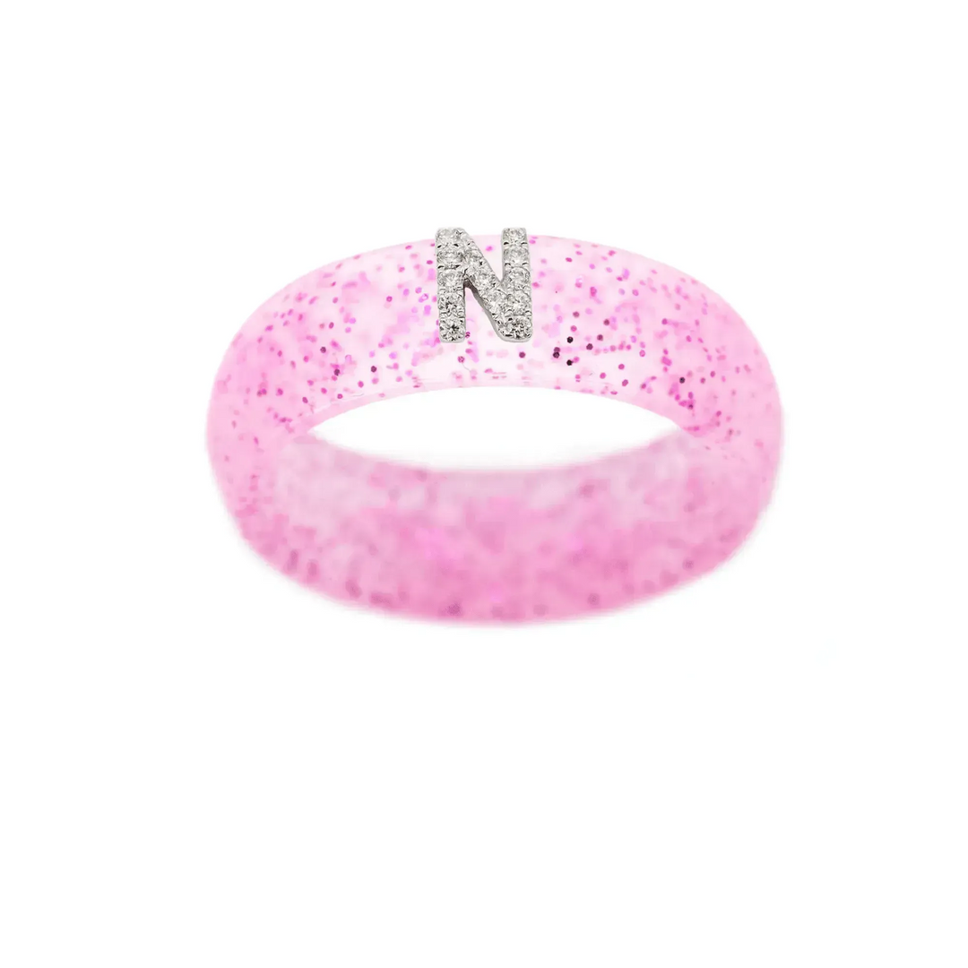“N” Diamond Initial - Size 8